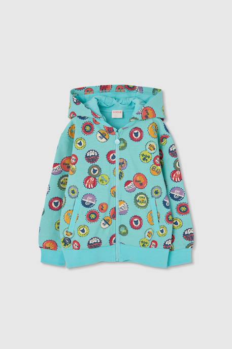 Garçon-Sweat zippé à capuche imprimé