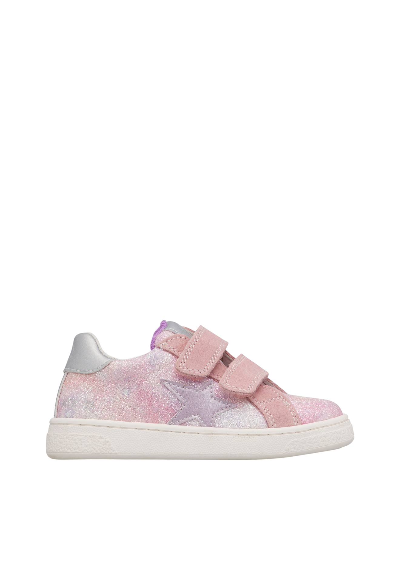 Baskets En Cuir Et En Daim Pinn Vl. Rose-lilas