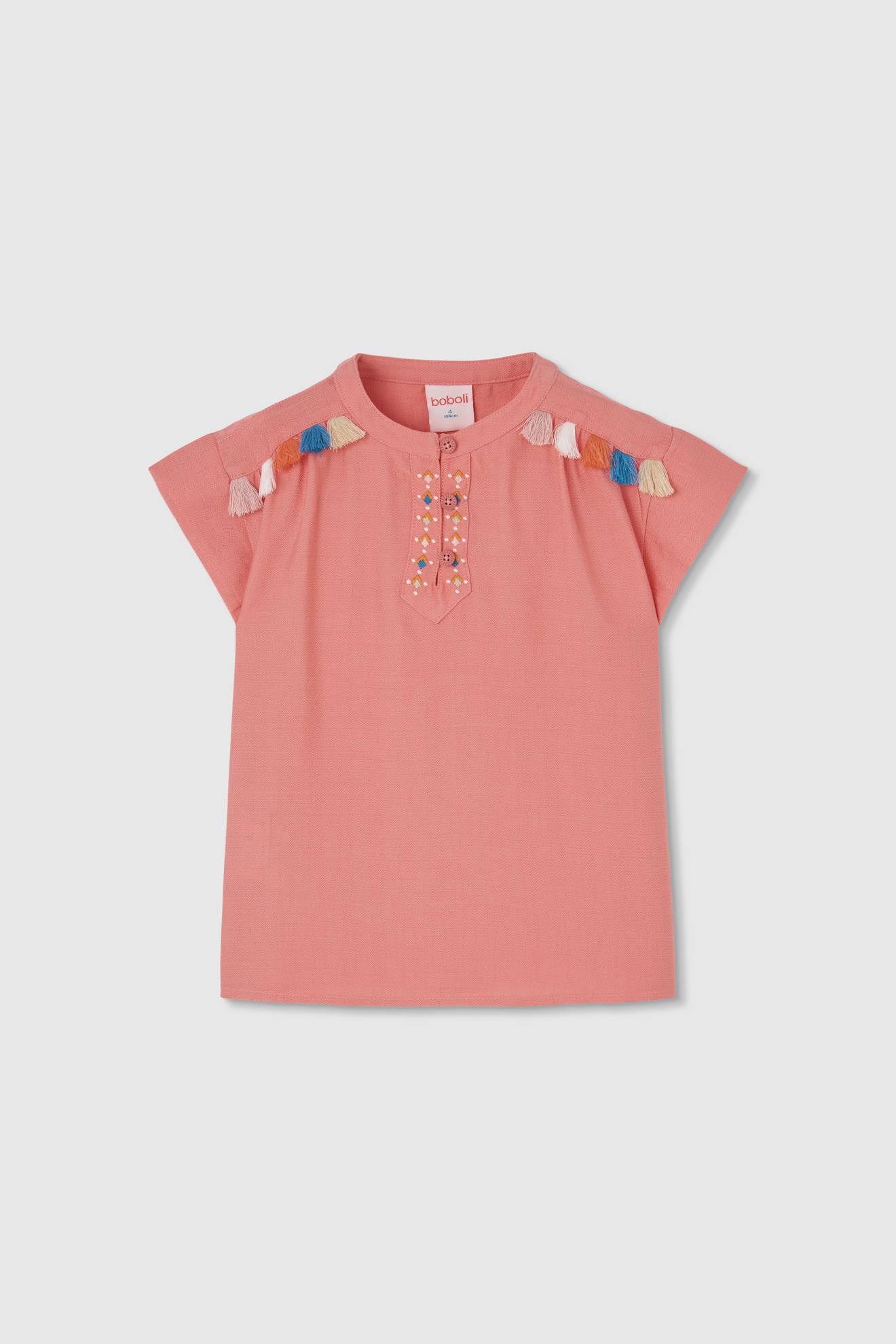 T-shirt Fille Coton Rose
