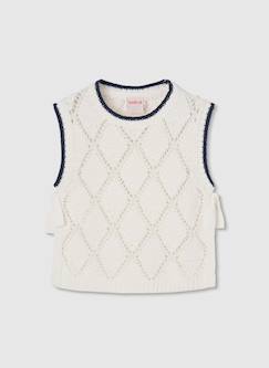 -Pull sans manches fille en coton