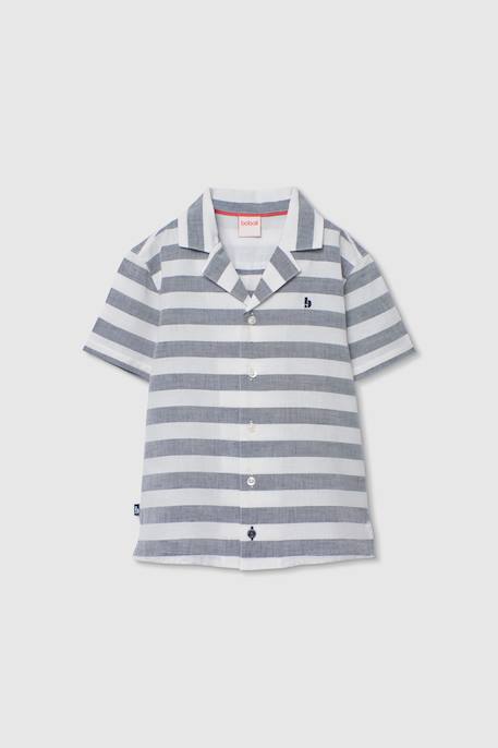 Chemise  en lin imprimé  - vertbaudet enfant