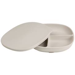Assiette à ventouse et couvercle latte  - vertbaudet enfant