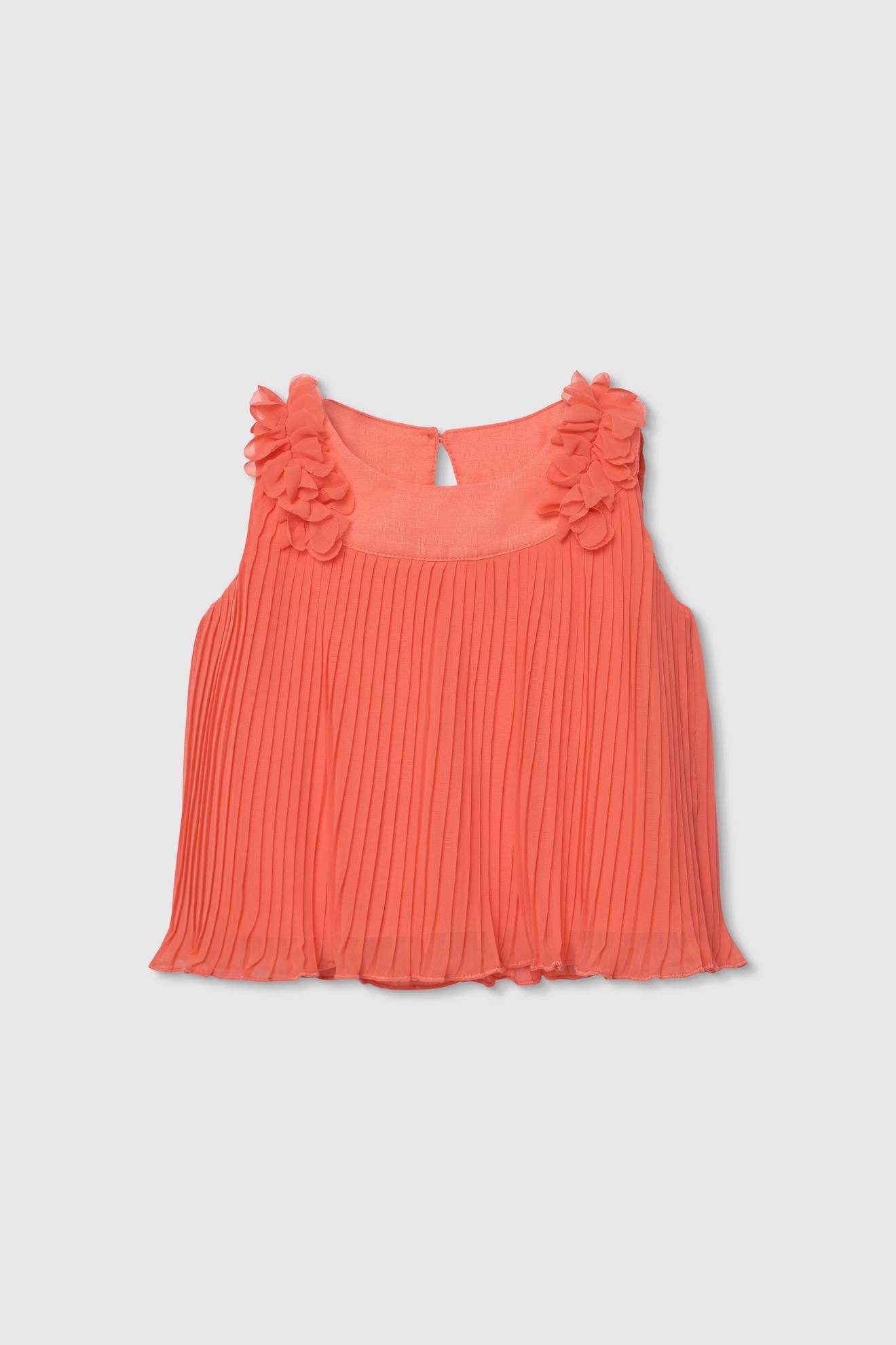 Tee-shirt Fille En Mousseline Rouge 18 €