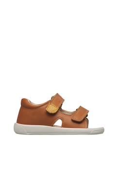 Chaussures-Chaussures bébé 17-26-Sandales en cuir avec fermeture scratch july