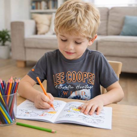 T-shirt manches courtes garçon avec imprimé Blanc+Bleu+Gris+Marine 12 - vertbaudet enfant 