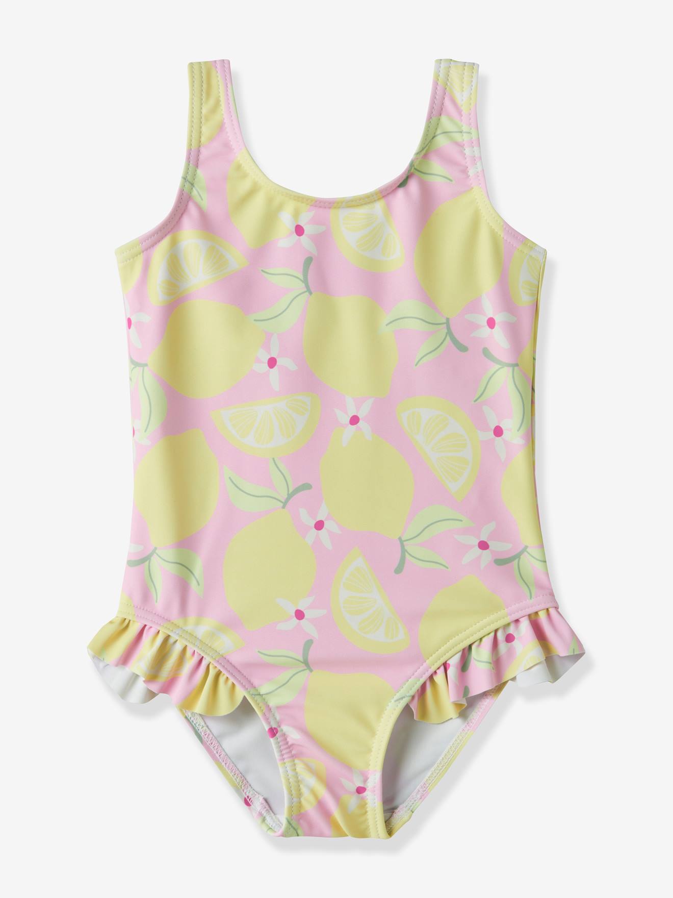 Maillot de bain fille imprimé citrons et volants NAME IT multicolore