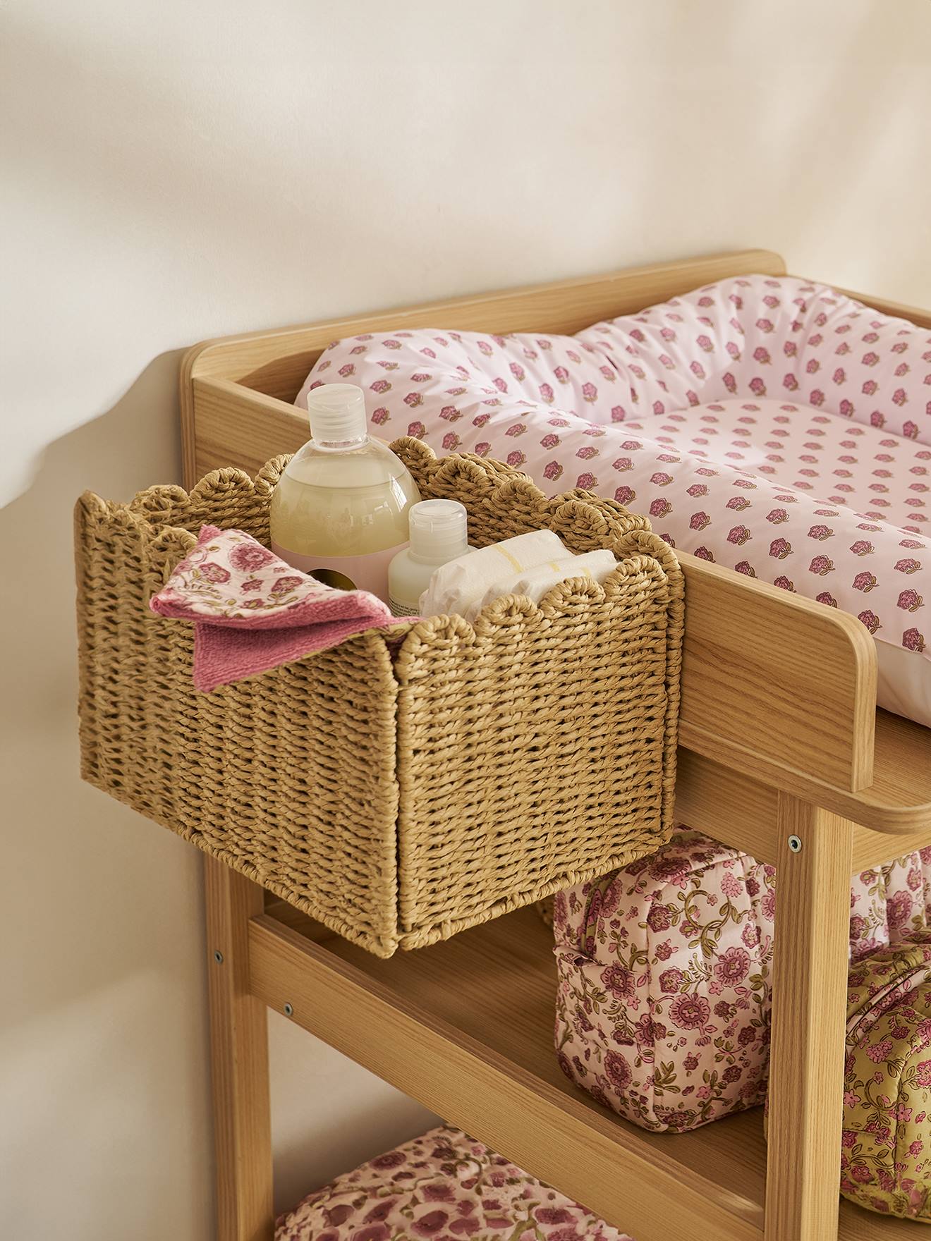 Panier de rangement pour table à langer FESTON beige (Vertbaudet) - Couverture