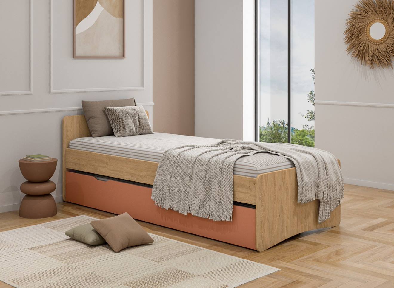 Lit Gigogne Lena Terracotta