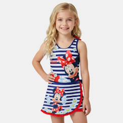 Maillot de bain 1 pièce avec jupe et imprimé minnie  - vertbaudet enfant