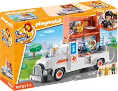 Jouet-Ambulance playmobil avec figurines secouristes et effets sonores 70913 – 3-5 ans