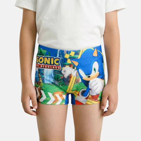 Garçon-Boxer de bain enfant à motif sonic