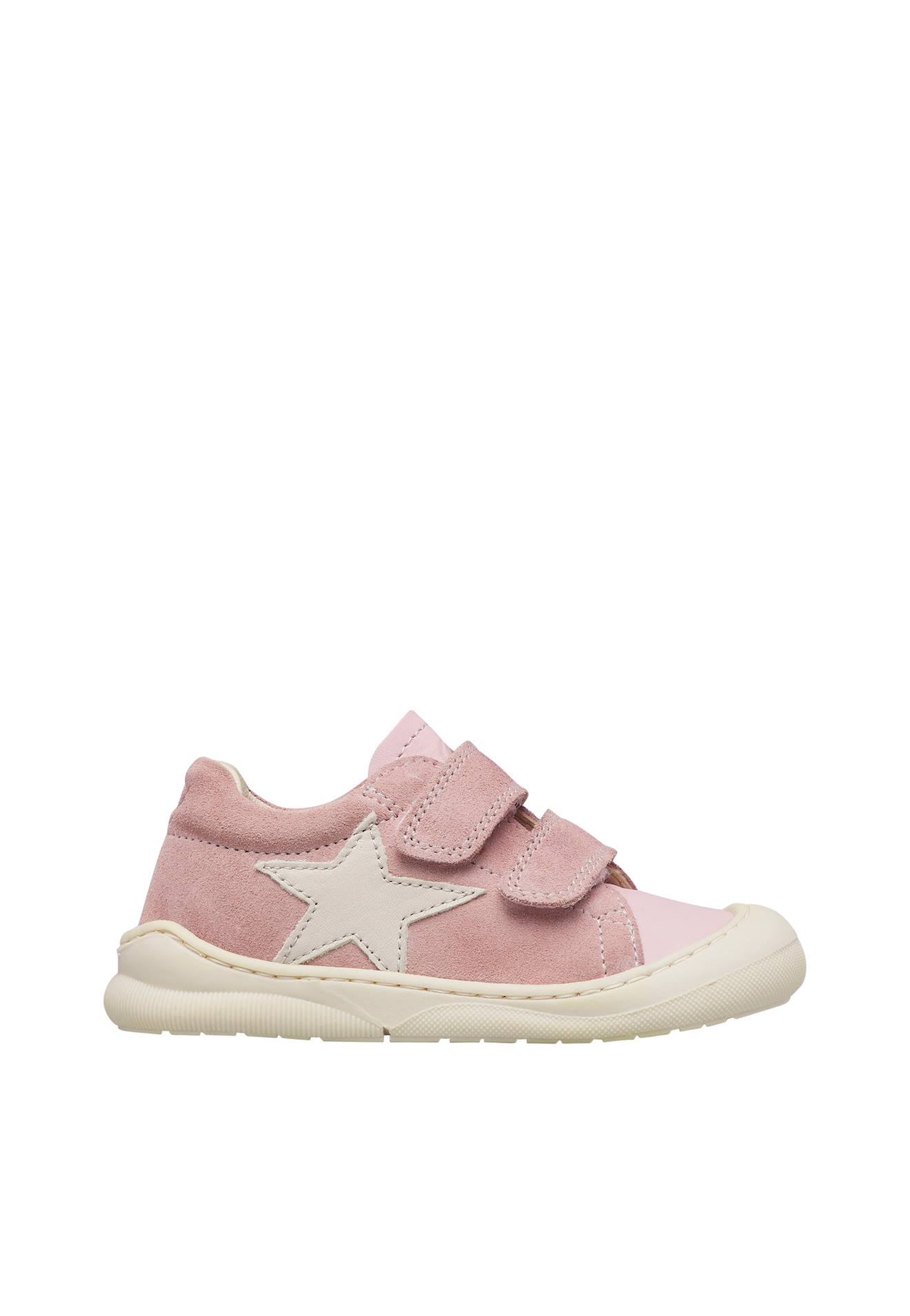Chaussures En Cuir Et En Daim Babe 2 Rose-blanc Crème