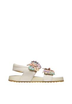 Chaussures-Chaussures bébé 17-26-Marche fille 19-26-Sandales en cuir avec des fleurs numees 2.