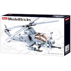 Jouet-Model bricks - hélicoptère d'attaque