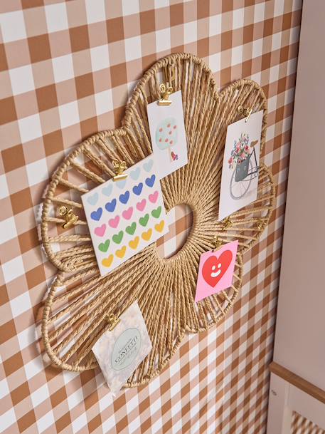 Pêle-mêle fleur en corde de papier beige 2 - vertbaudet enfant 