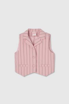 Gilet fille coton rayé  - vertbaudet enfant
