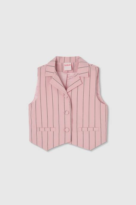 Gilet fille coton rayé  - vertbaudet enfant
