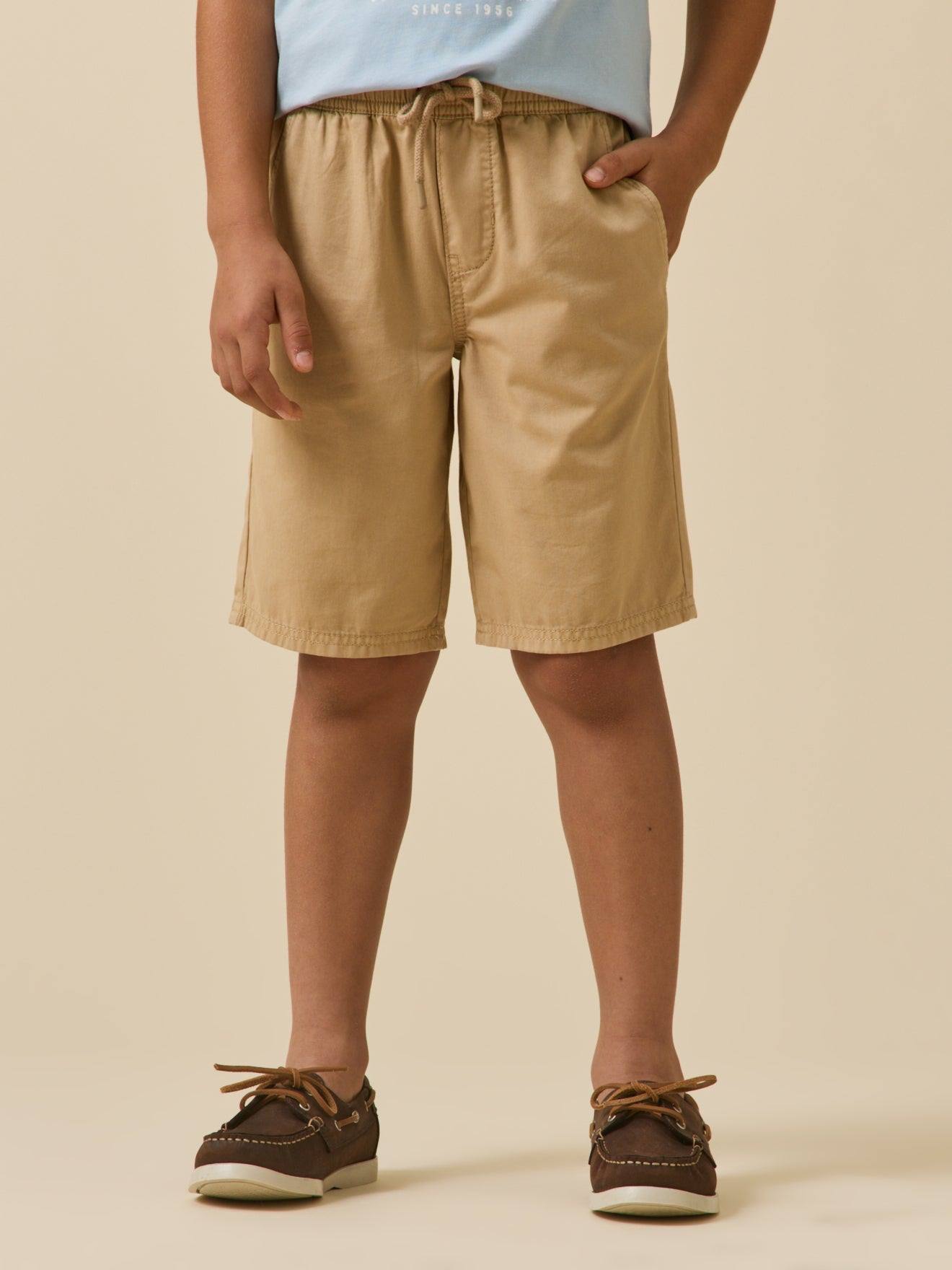 Bermuda Taille Élastiquée Garçon Beige