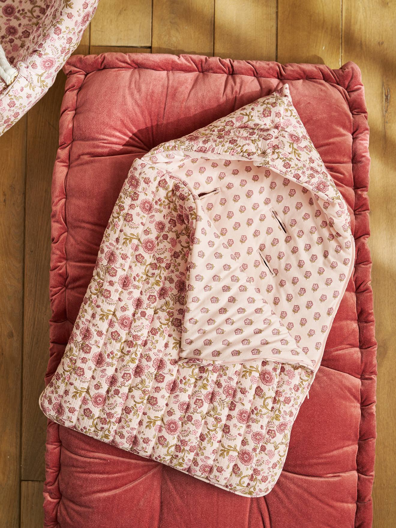 Nid d'ange enveloppant en coton rose imprimé (Vertbaudet) - Image 2