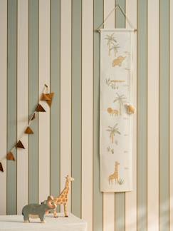 Linge de maison et décoration-Décoration-Toise enfant en coton motif animaux