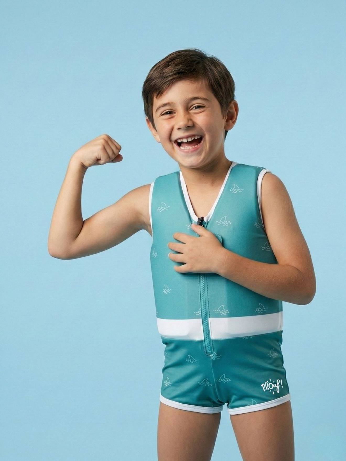 Maillot De Bain Flottant Enfant - Baby Shark Vert