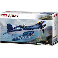 Jouet-Jeux d'imagination-Jeux de construction-Army wwii - avion chasseur f4u