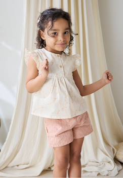 -Blouse bébé en popeline poésie d'été