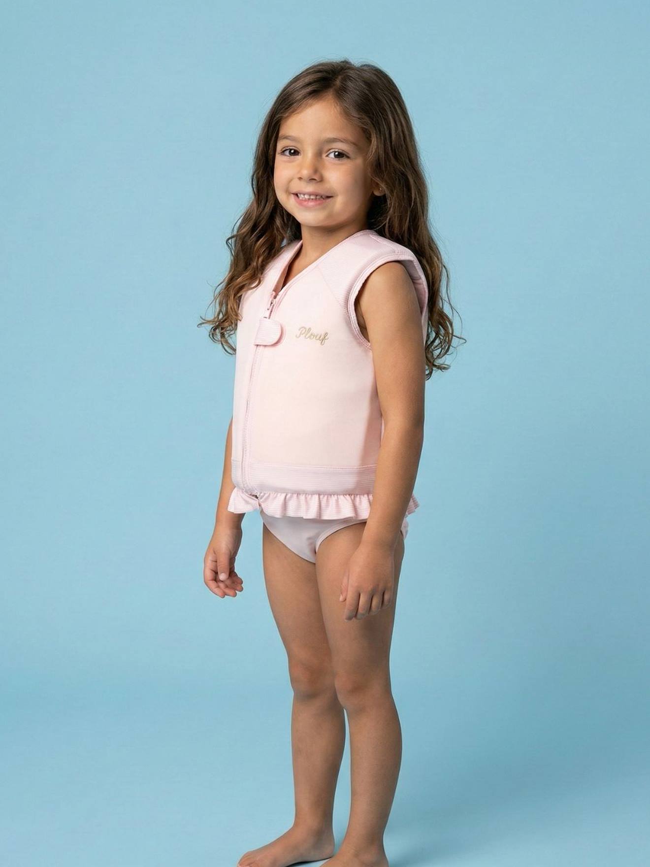 Maillot De Bain Flottant Enfant - Mousse Rose Pâle