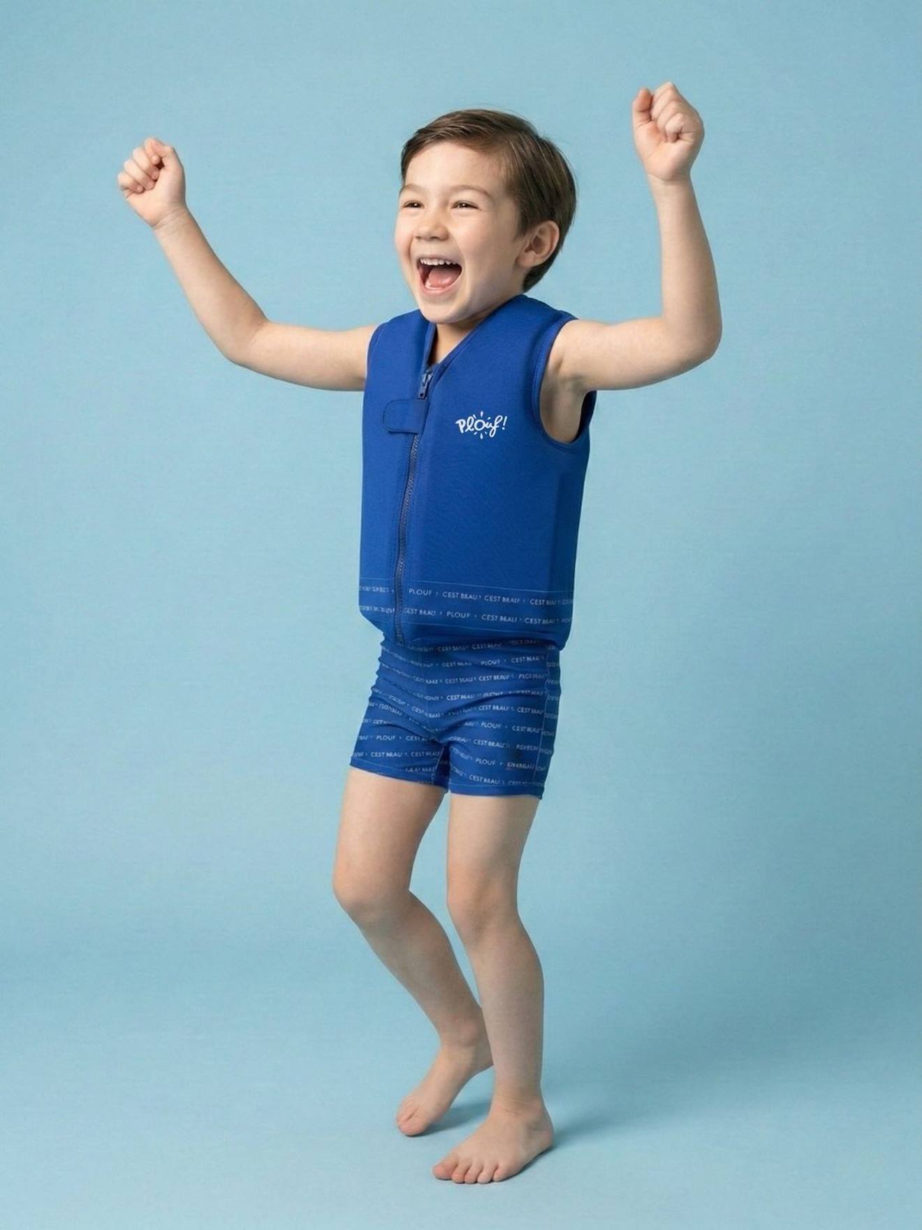 Maillot De Bain Flottant Enfant - Charly Bleu