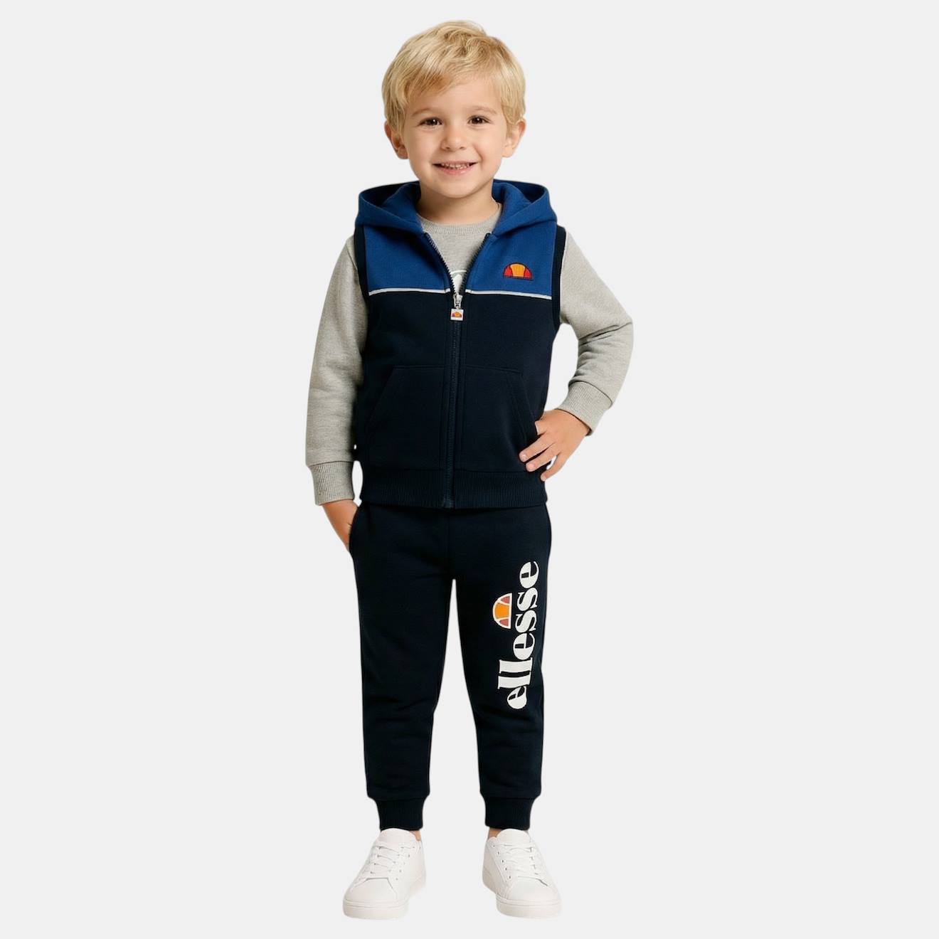 Ensemble T-shirts Manches Courtes Et Pantalon Avec Doudoune À Imprimé Marine