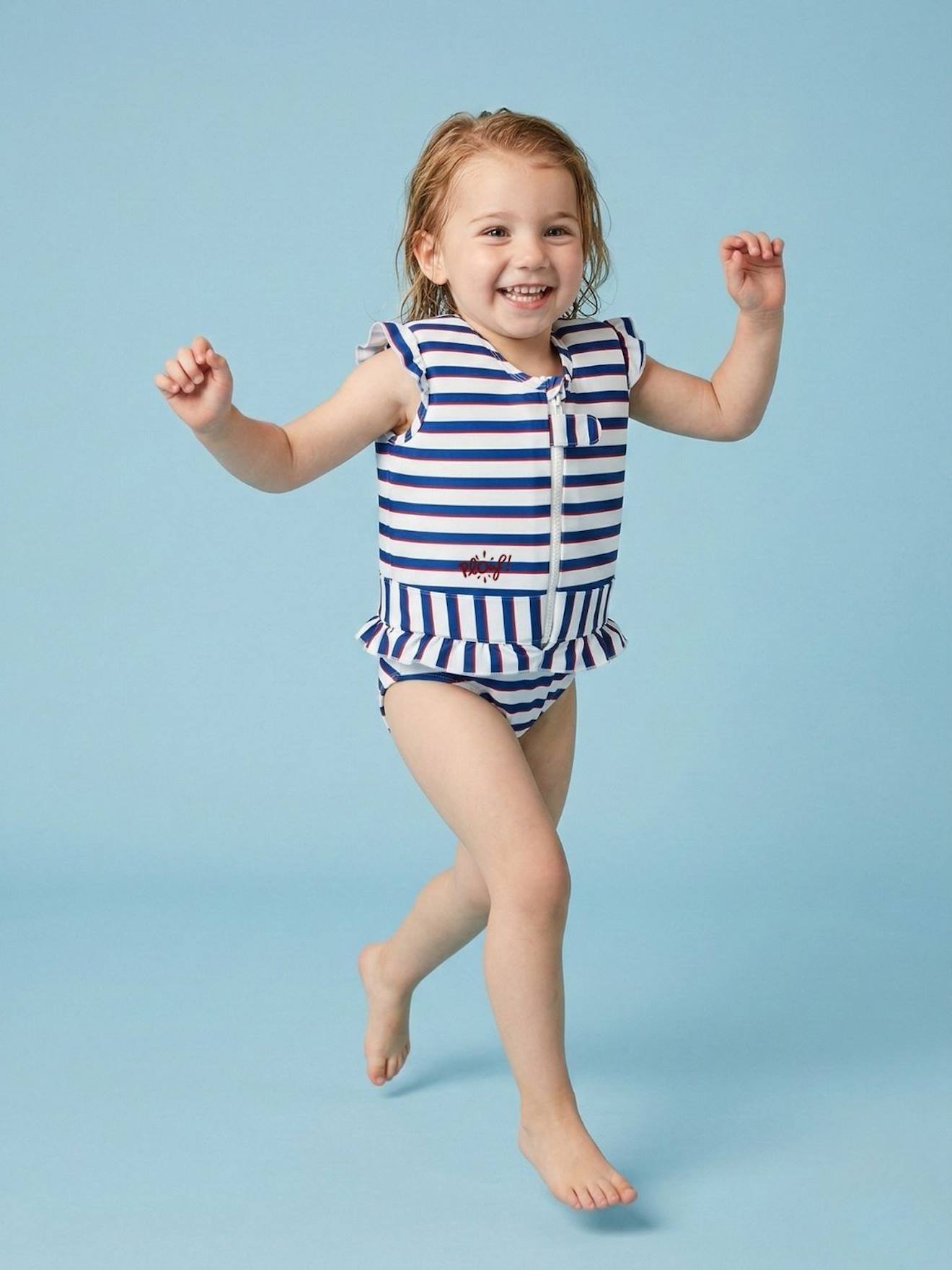 Maillot De Bain Flottant Enfant - Neo Blanc / Bleu