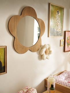 Linge de maison et décoration-Décoration-Miroir-Miroir mural bois forme fleur