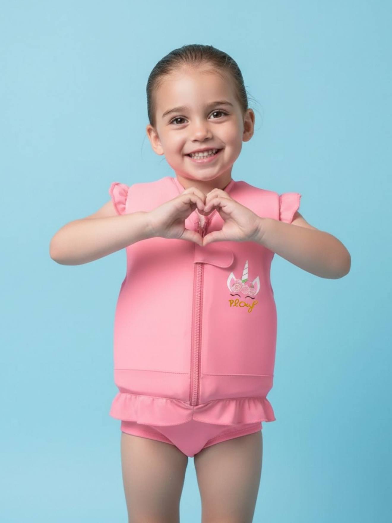 Maillot De Bain Flottant Enfant - Rosy Rose Pâle