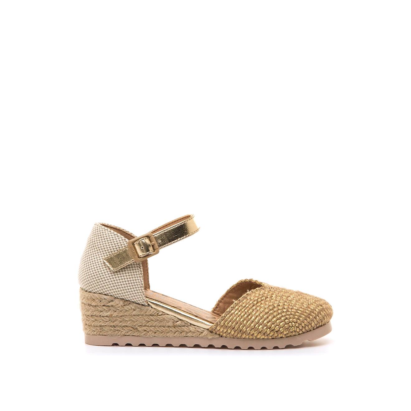 Sandales Compensées Filles Synthétique Boucle Yellow