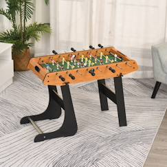 -Baby-foot table de babyfoot pliable dim. 98l x 42l x 62h cm 2 balles fournies mdf
