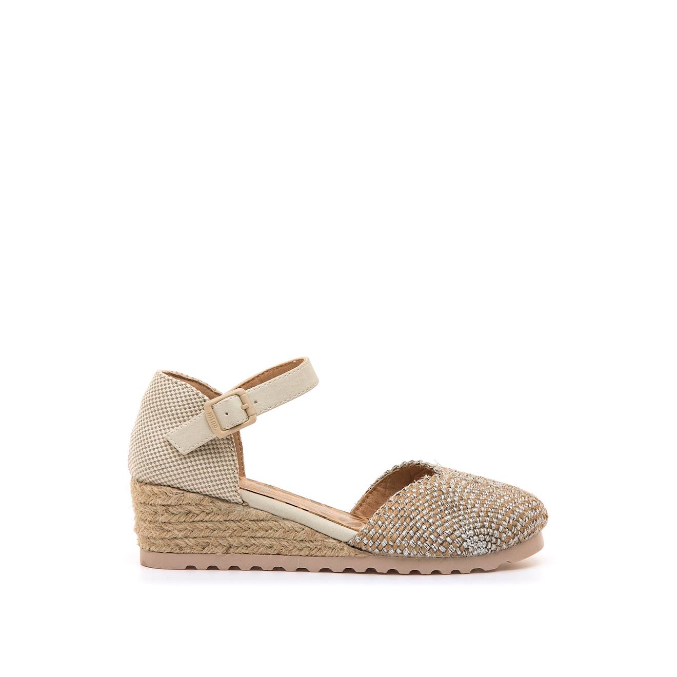 Sandales Compensées Filles Synthétique Boucle Grey