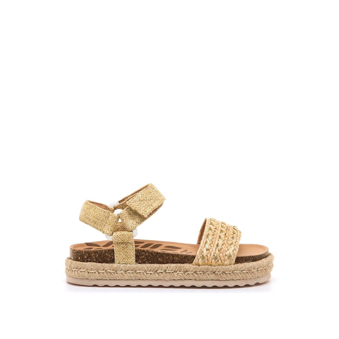 Sandales Filles Synthétique Boucle Beige Sandales Filles Synthétique Boucle Beige