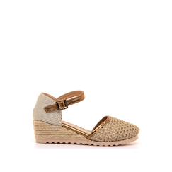 Chaussures-Chaussures fille 23-38-Sandales compensées fille synthétique boucle