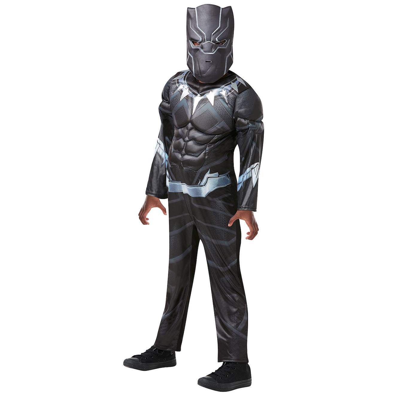 Déguisement Black Panther Avec Muscles Rembourrés Noir
