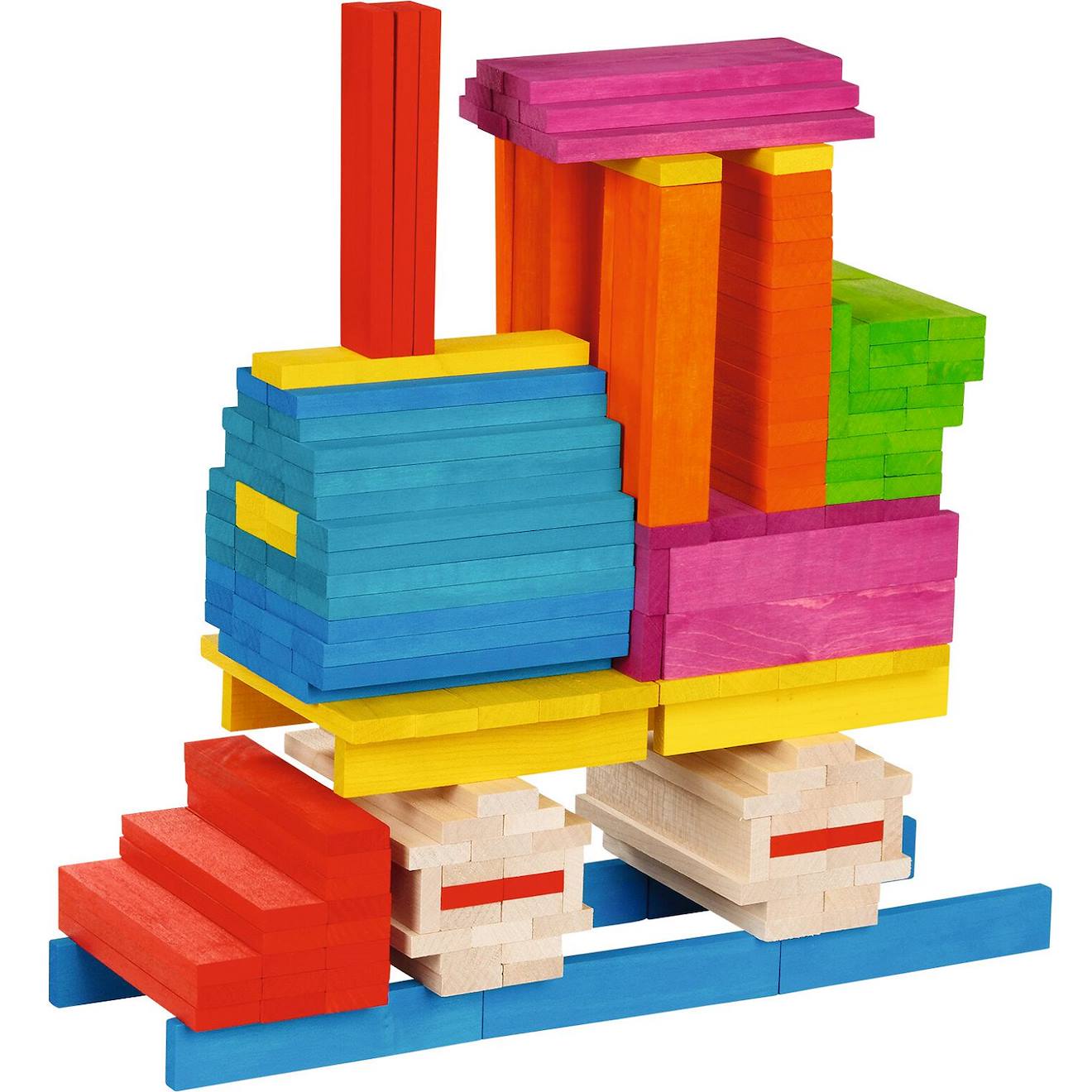 Planchettes En Bois Multicolores Rouge