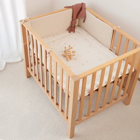 Tapis de parc et jeu - jersey moelleux Flower print+Gold dots print+Piuma ecru+Piuma moka+Stars grizou 16 - vertbaudet enfant 