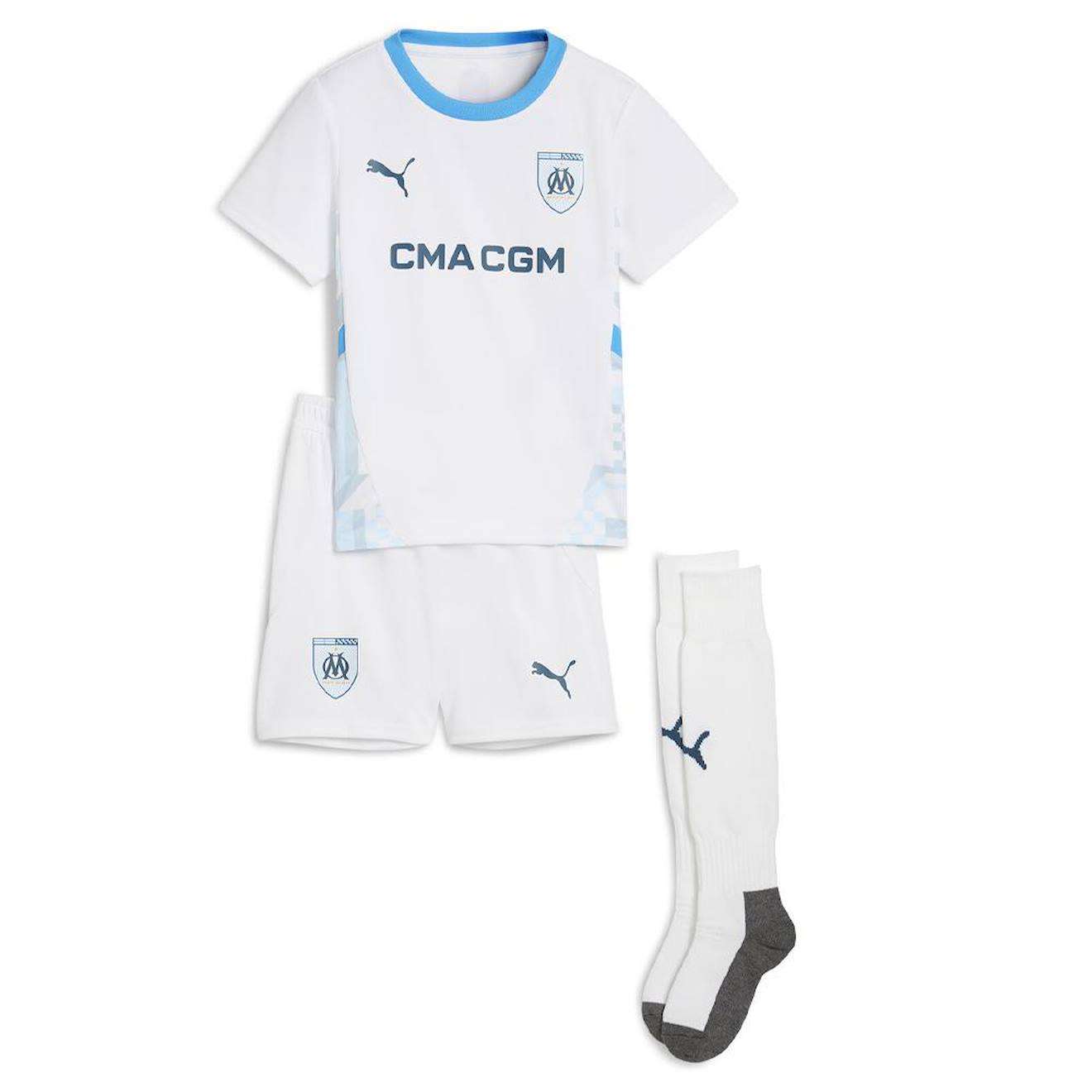 OM mini-kit domicile junior 2024/2025 blanc