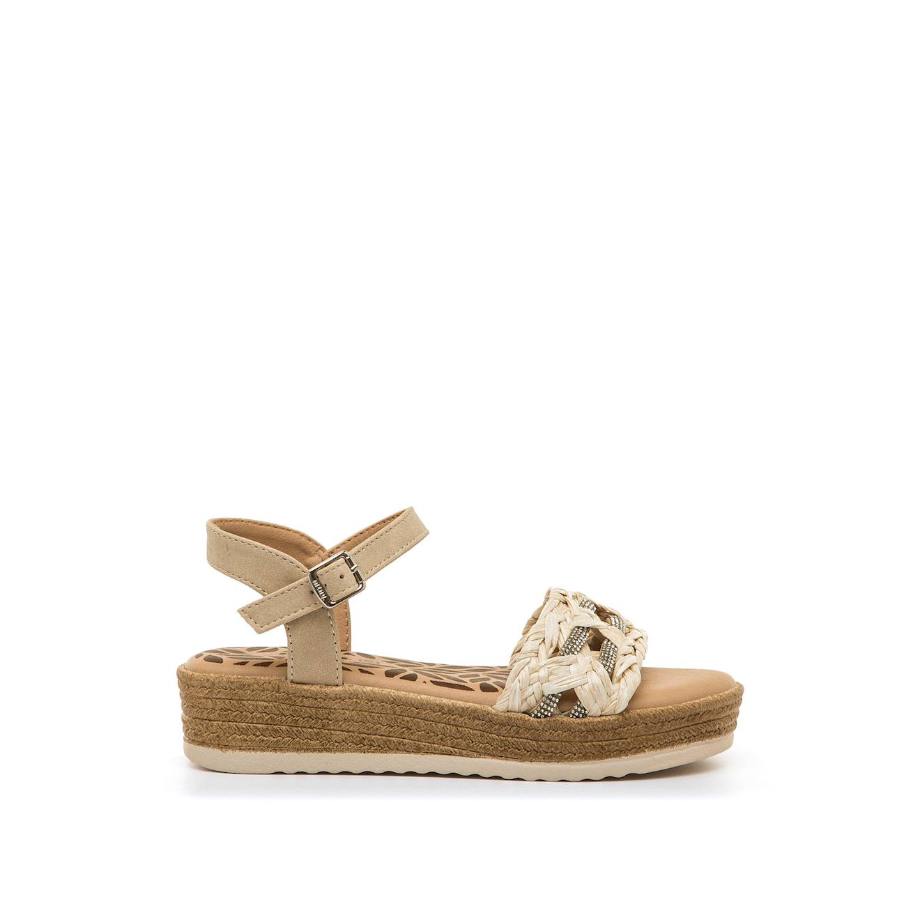 Sandales Filles Synthétique Boucle Beige Sandales Filles Synthétique Boucle Beige