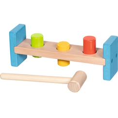 Jouet-Premier âge-Banc à marteler avec 3 bâtons