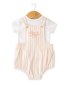 Ensemble salopette + haut 100% coton bébé fille  - vertbaudet enfant