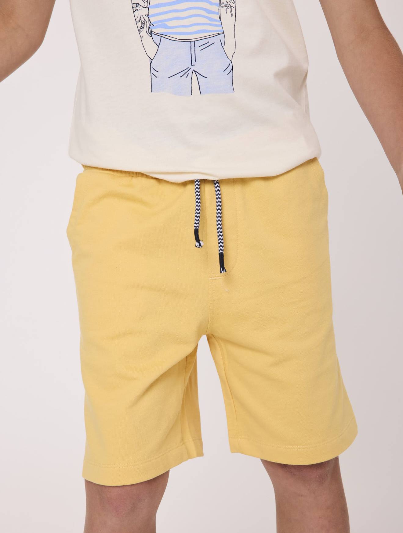 Bermuda 100% Coton Garçon Jaune