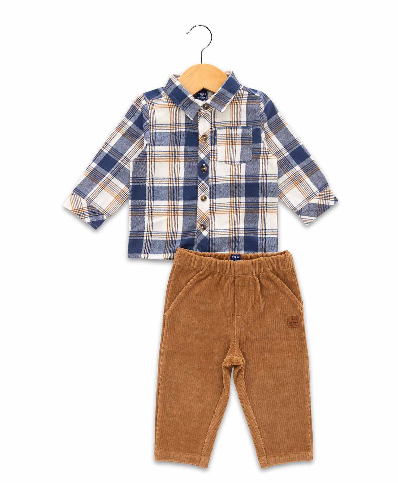Ensemble Pantalon Haut 100 Coton Bb Garon Carreaux 25 €