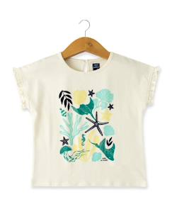 T-shirt manches courtes 100% coton fille  - vertbaudet enfant