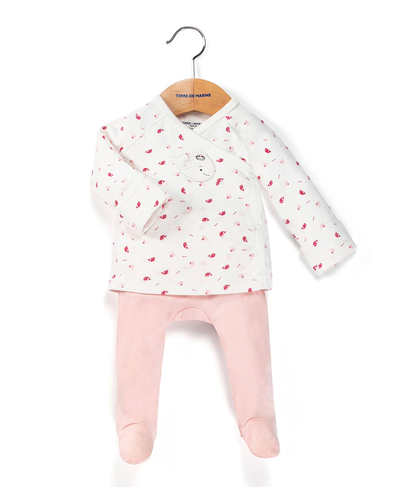 Ensemble Pantalon + Haut 100% Coton Bébé Fille Imprime Rose Ensemble Pantalon + Haut 100% Coton Bébé Fille Imprime Rose