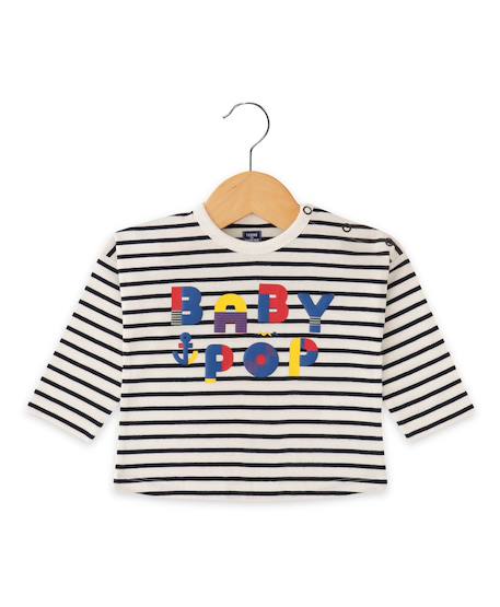 Bébé-Mariniere manches longues 100% coton bébé garçon